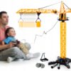 Macara cu Telecomanda idealStore Building Machine, rotatie 360, Functie de Ridicare si Coborare, Macara Mobila si Extensibila, Carlig, Cabina cu rotatie, cu accesorii de constructie incluse - imagine 12