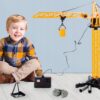 Macara cu Telecomanda idealStore Building Machine, rotatie 360, Functie de Ridicare si Coborare, Macara Mobila si Extensibila, Carlig, Cabina cu rotatie, cu accesorii de constructie incluse - imagine 5
