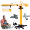 Macara cu Telecomanda idealStore Building Machine, rotatie 360, Functie de Ridicare si Coborare, Macara Mobila si Extensibila, Carlig, Cabina cu rotatie, cu accesorii de constructie incluse - imagine 4