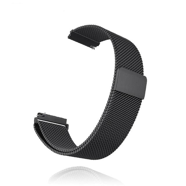 Bratara Ceas Metalica Smart Bracelet idealStore, Otel Inoxidabil Premium, Inchidere pe Magnet, Dimensiune Ajustabila, 22 MM, Neagra