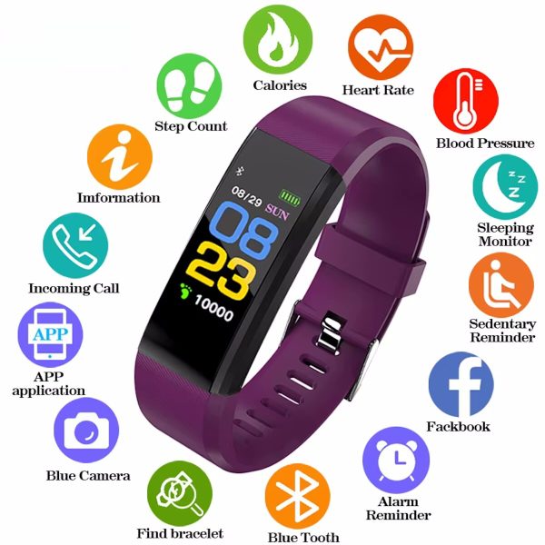 Bratara Fitness XiaBYD idealSTORE, Ecran OLED, Waterproof, Monitor de Ritm Cardiac, Ecran Tactil, Afisare Parametrii de Sanatate, Reamintire Sedentarism, Monitor Somn, Functie WeChat, Activare Camera de la Distanta, Bratara Silicon Mov
