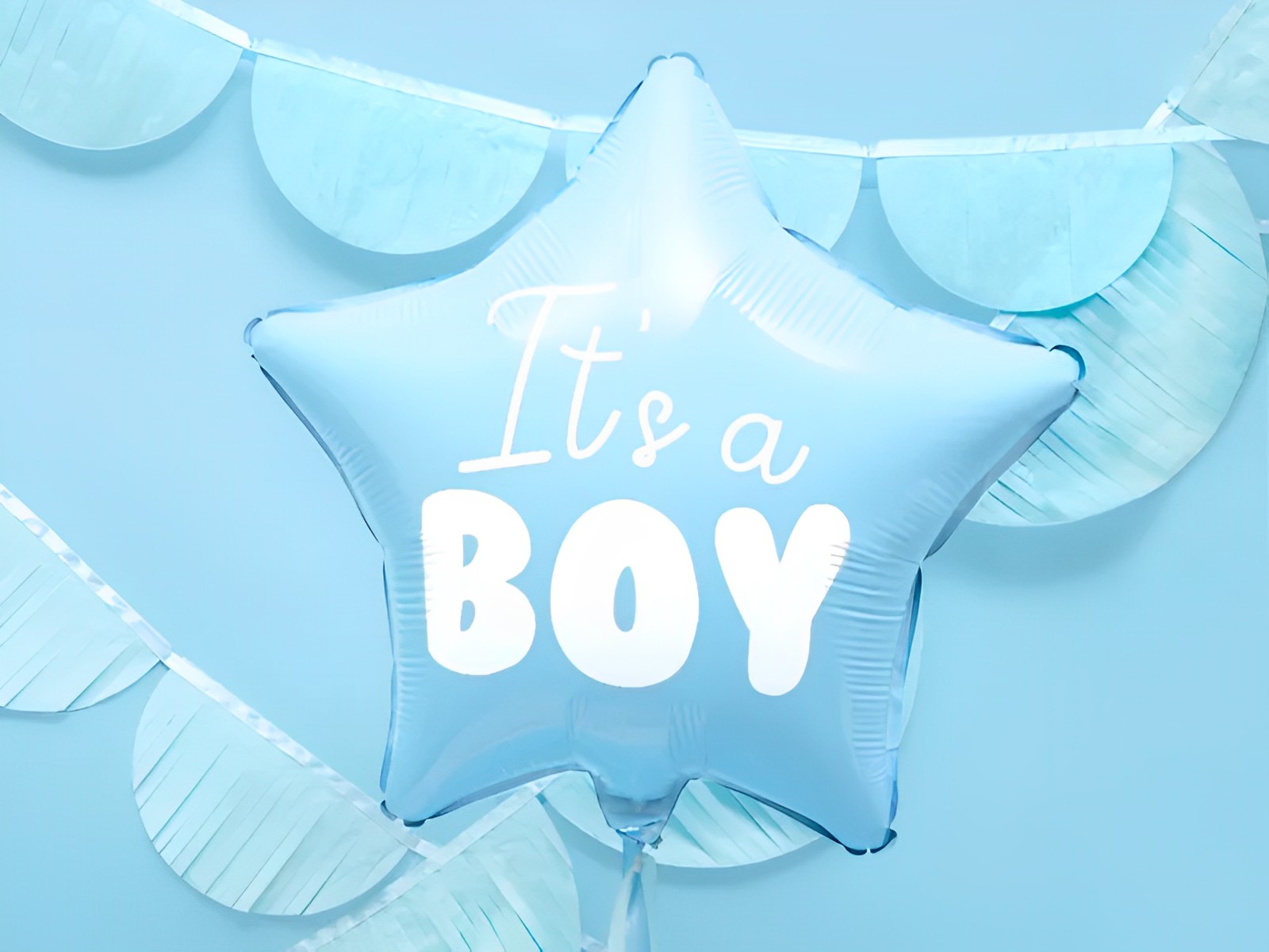 Balon It’s a Boy IdealStore, Din folie in forma de stea ,De culoare albastru cu impriumeu alb, Dimensiune 48 cm,Poate fi umflat atat cu Aer cat si cu Heliu,Ideal pentru petrecerea Baby Shower