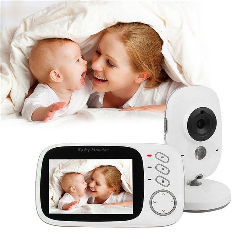 Babi monitor cu monitorizare VIDEO Baby Protect, Model Audio-Video Wireless , Cu Sistem Night Vision si Talk Back , Cantece De Adormit Integrate in Sistem , Senzor Temperatura , Display de 3.2 inch , Raza mare de actiune + Suzeta copii Cadou!