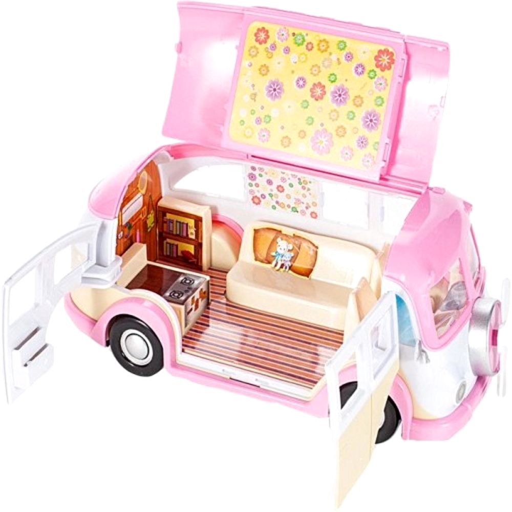 Masina de Inghetata pentru Papusi Dolly Ice Cream idealStore, Dimensiuni 25 x 11 x 12 cm, Roti Mobile, Multitudine de Accesorii Incluse, Stimuleaza Imaginatia si Creativitatea