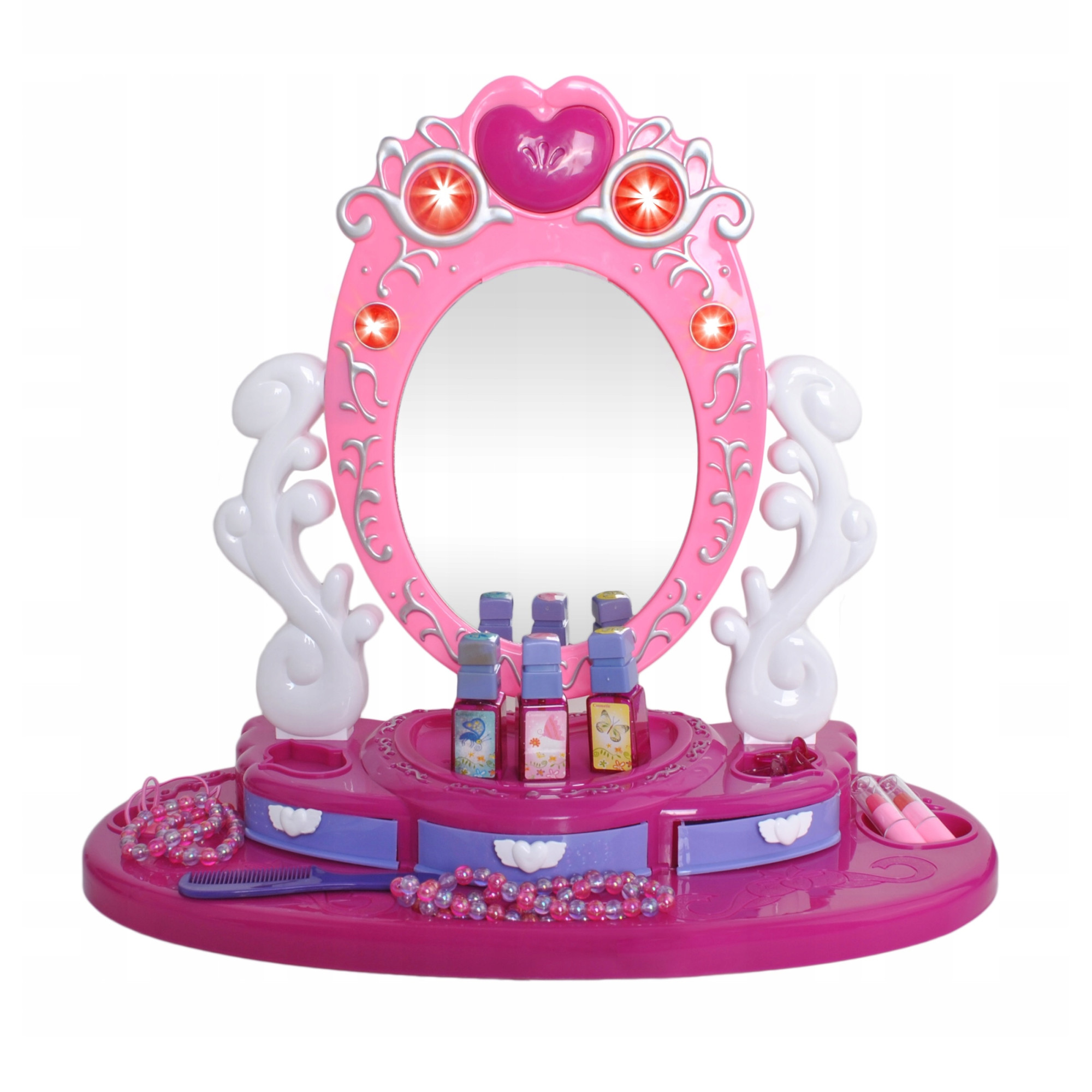 Oglinda de machiaj pentru copii, Zola, accesorii incluse, 40 cm