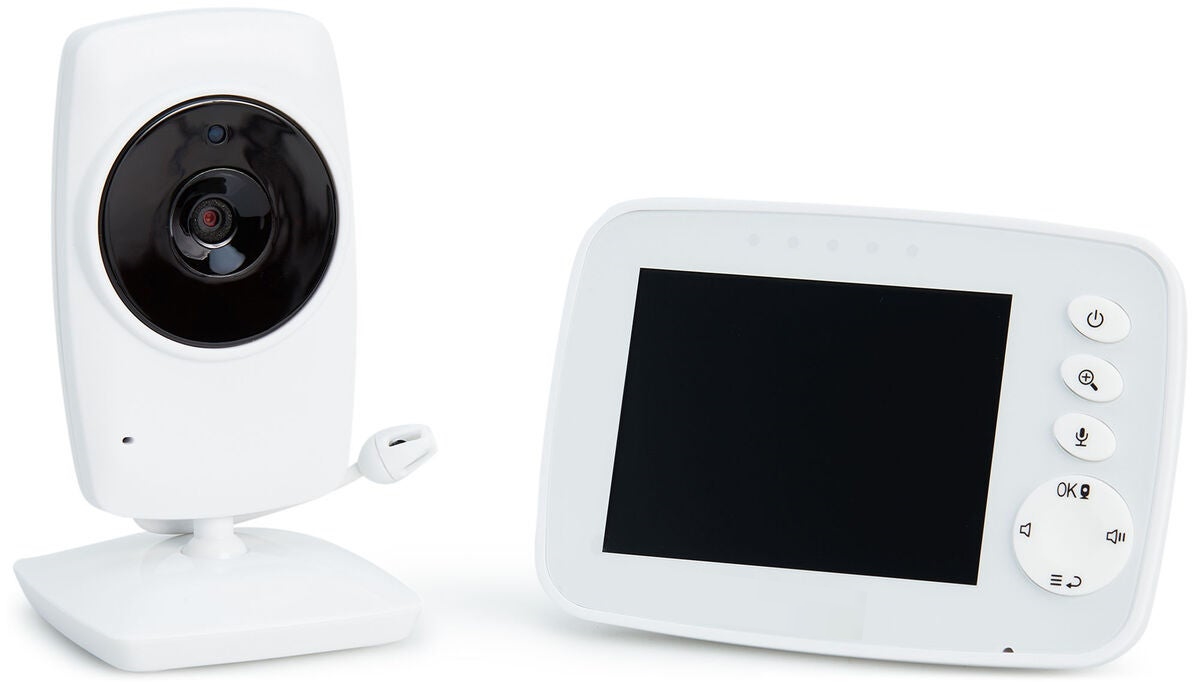 Sistem de Monitorizare Video si Audio Baby SuperView IdealStore, Ecran 3.2 inch, Cantece de Leagan, Monitor de Temparatura, Vedere Noctura, Rotire Orizontala/Verticala, Raza de actiune 150 m Wireless